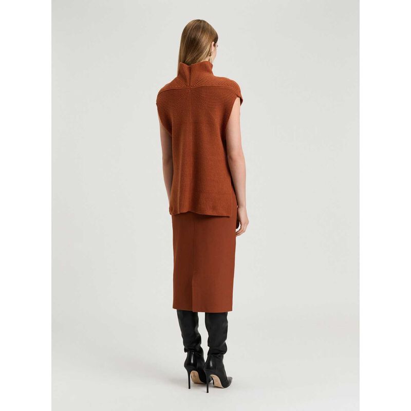 Veronika Maine Chunky Ribbed Knit Vest image number 5